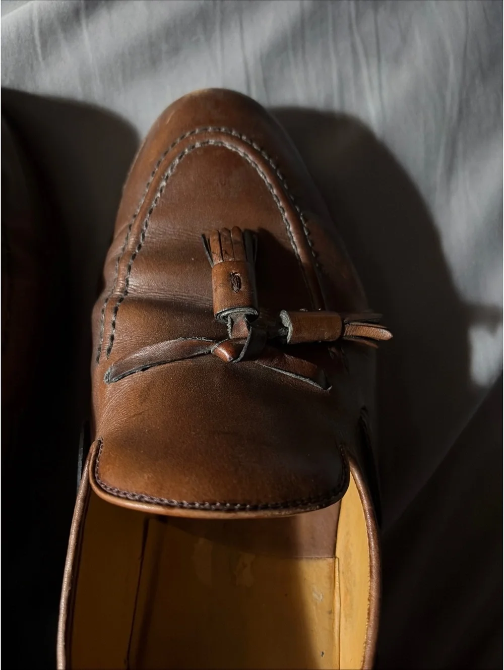 Brooks Brothers Brown Leather Tassel Loafers Size 10D